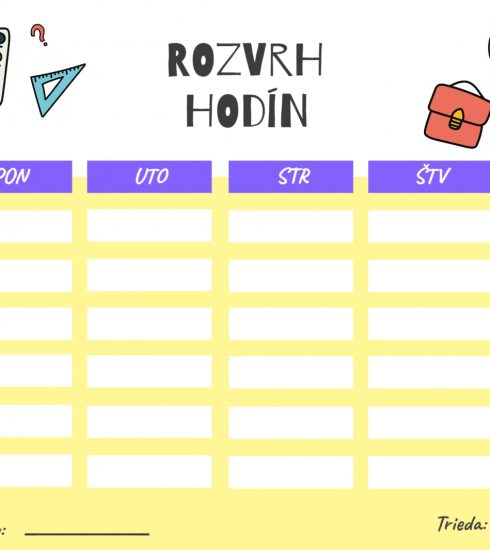 Rozvrh hodín