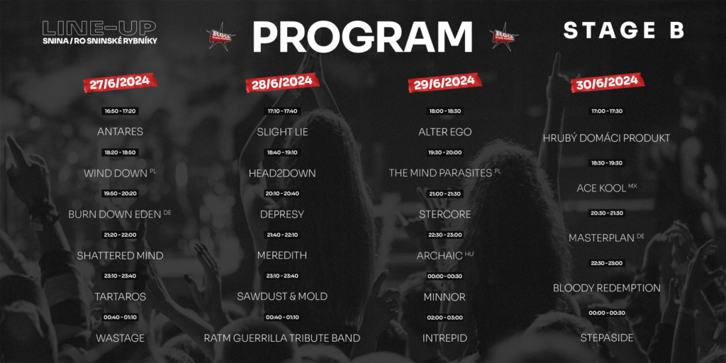 Rock pod Kameňom 2024, Program