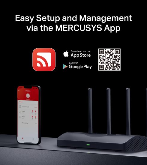 dvojpásmový Wi-Fi 7 router Mercusys MR27BE