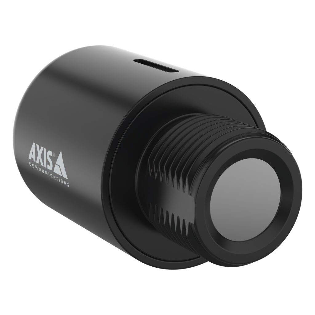 Malý termálny senzor Axis F2180-TE diskrétne monitoruje teplotu v serverovni pre včasnú detekciu prehrievania.