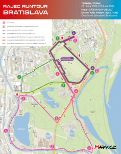 mapa Rajec RunTour, Bratislava